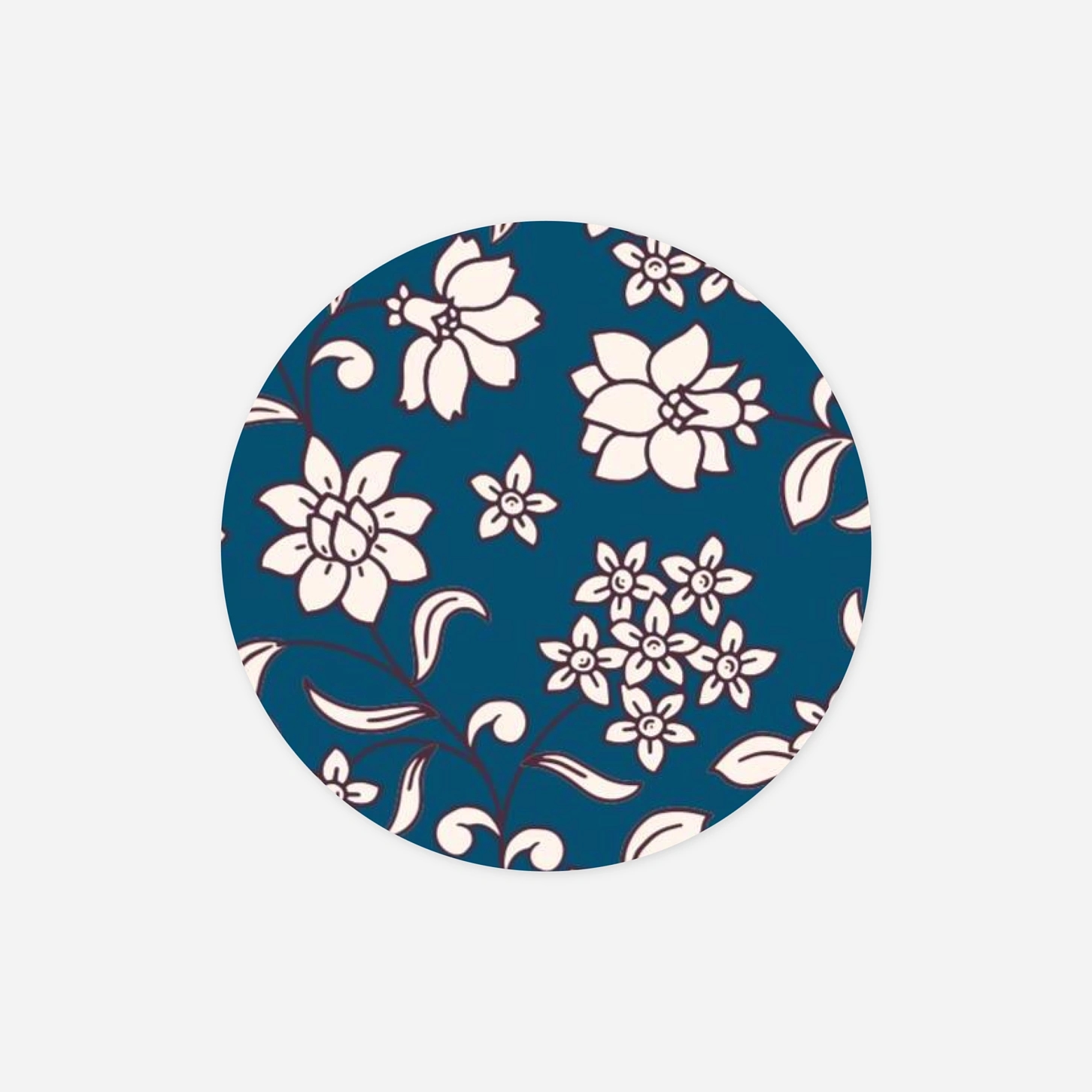 Étiquette cadeau Noël Brins fleuris