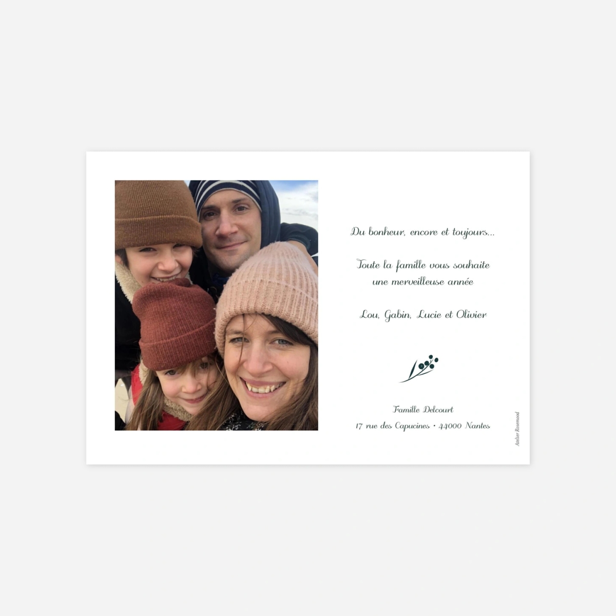 Carte de voeux Brins d'hiver