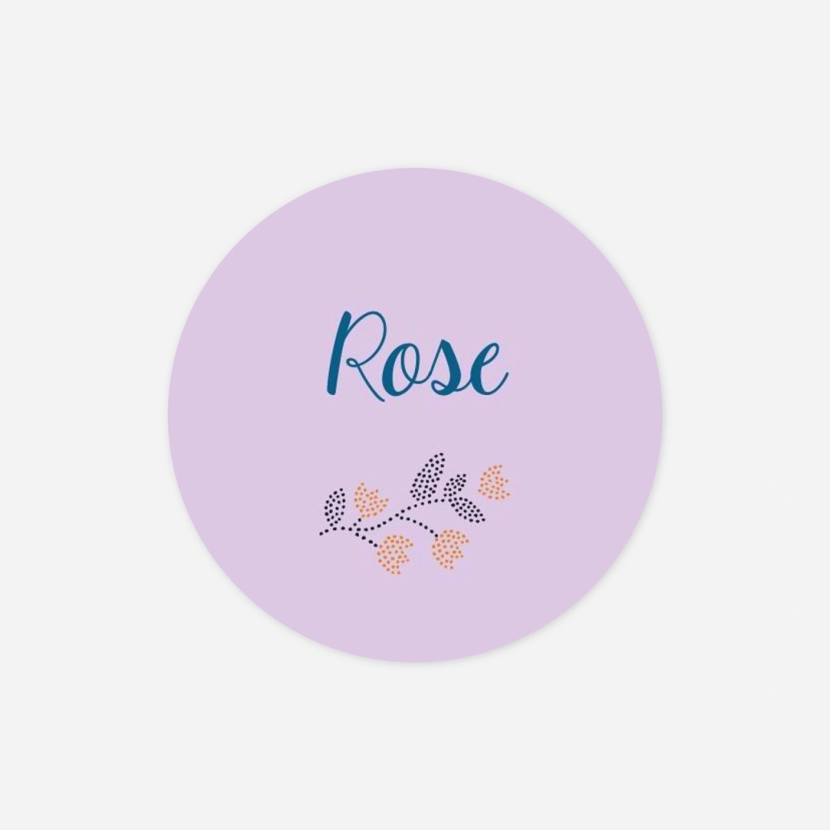 Stickers naissance Broderie florale