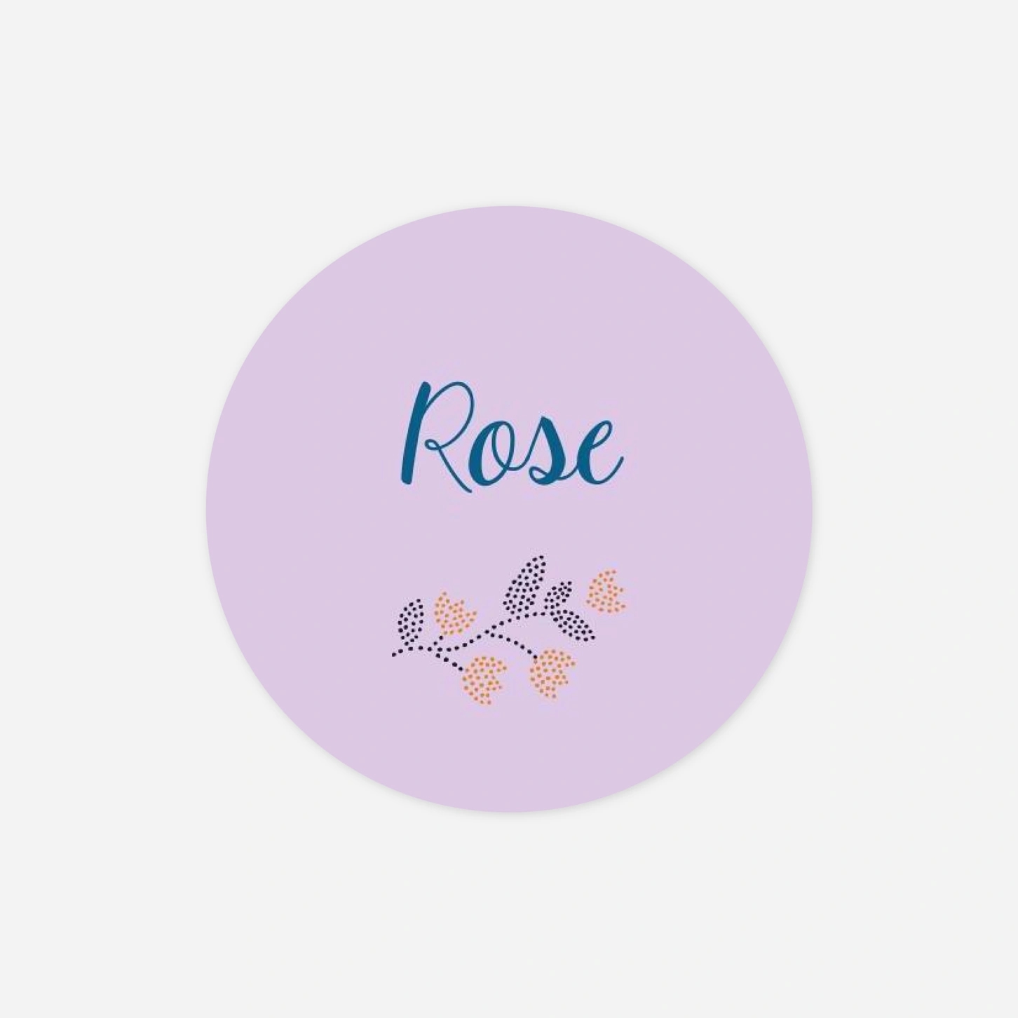 Stickers naissance Broderie florale