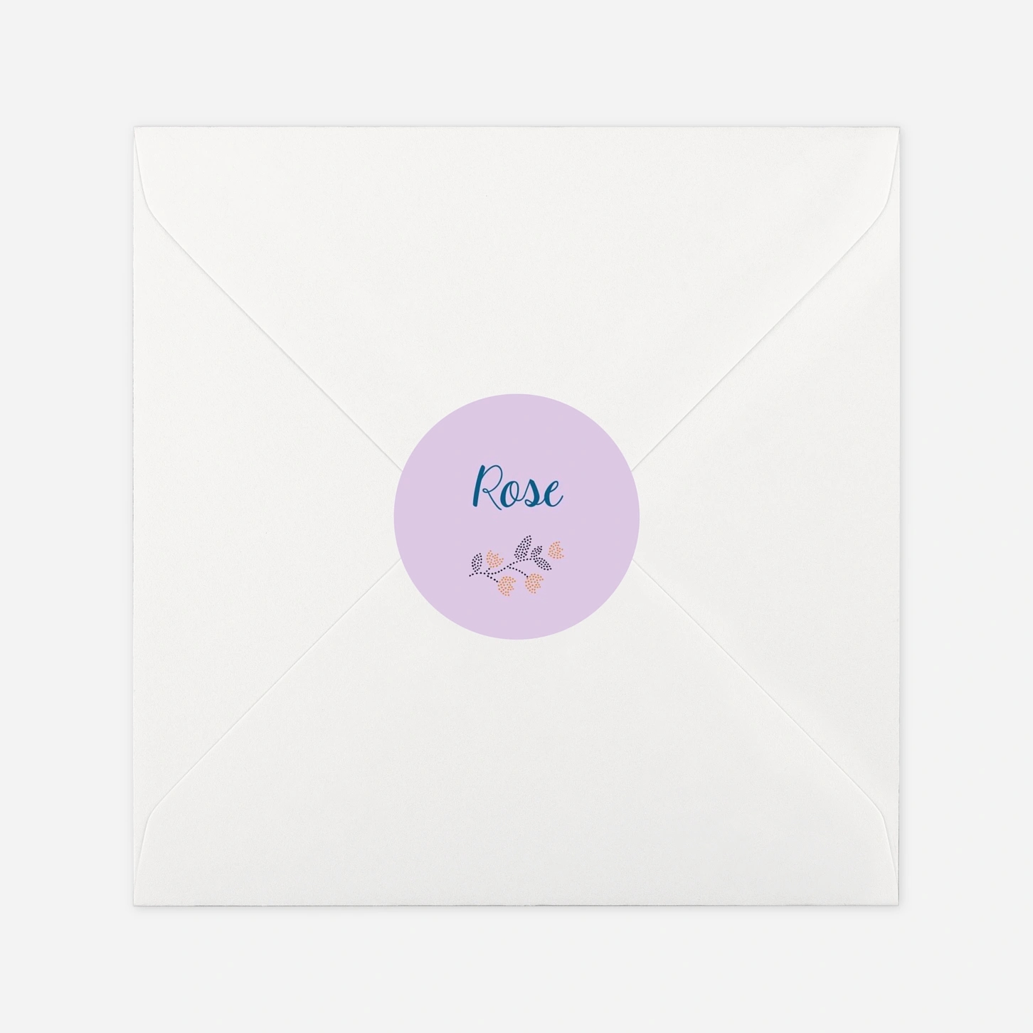 Stickers naissance Broderie florale