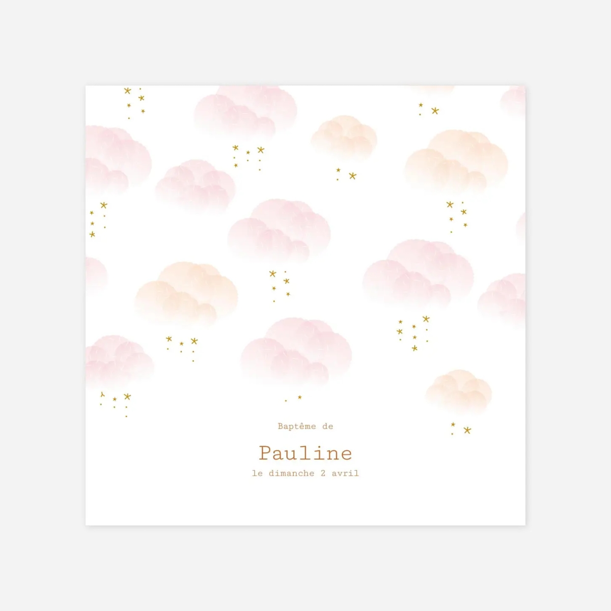 Faire-part baptême Brume