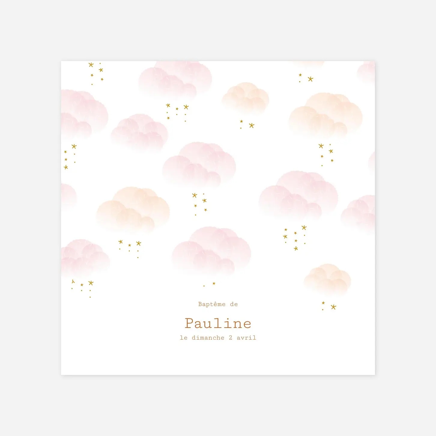 Faire-part baptême Brume