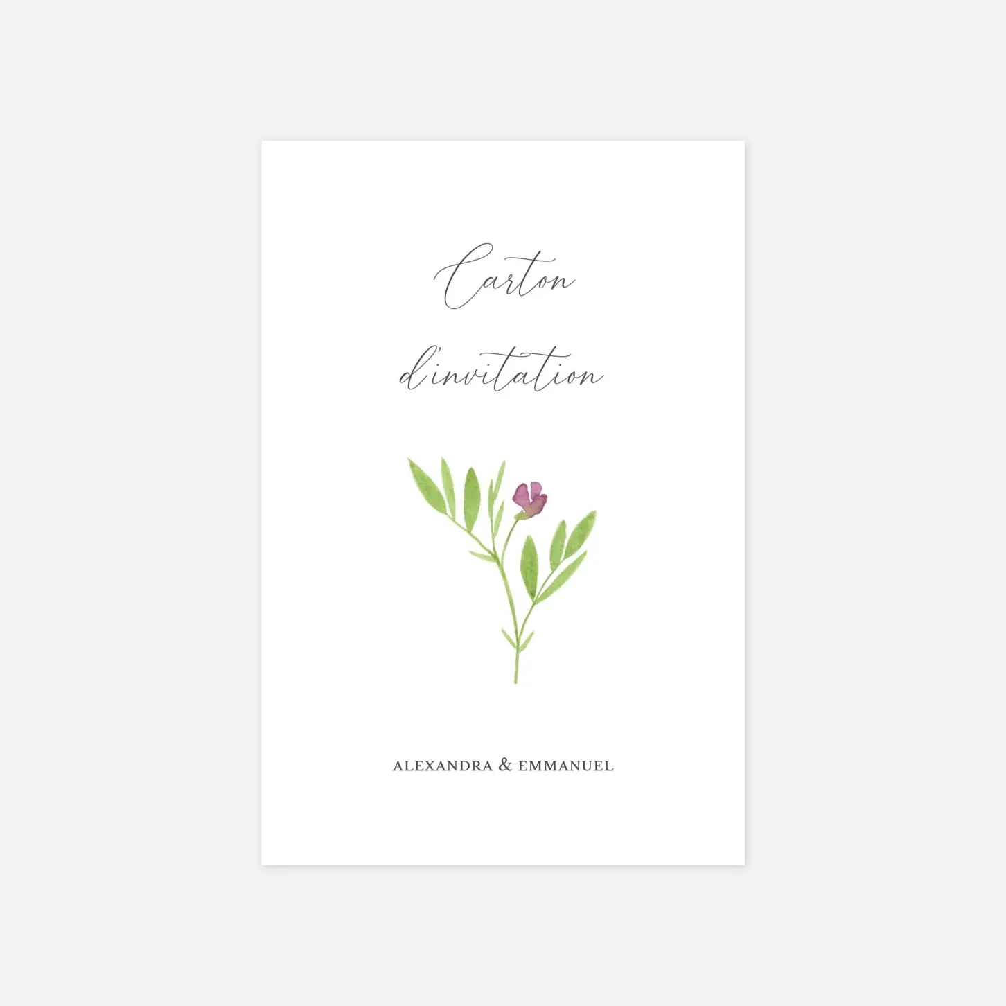 Carton d'invitation Bucolique