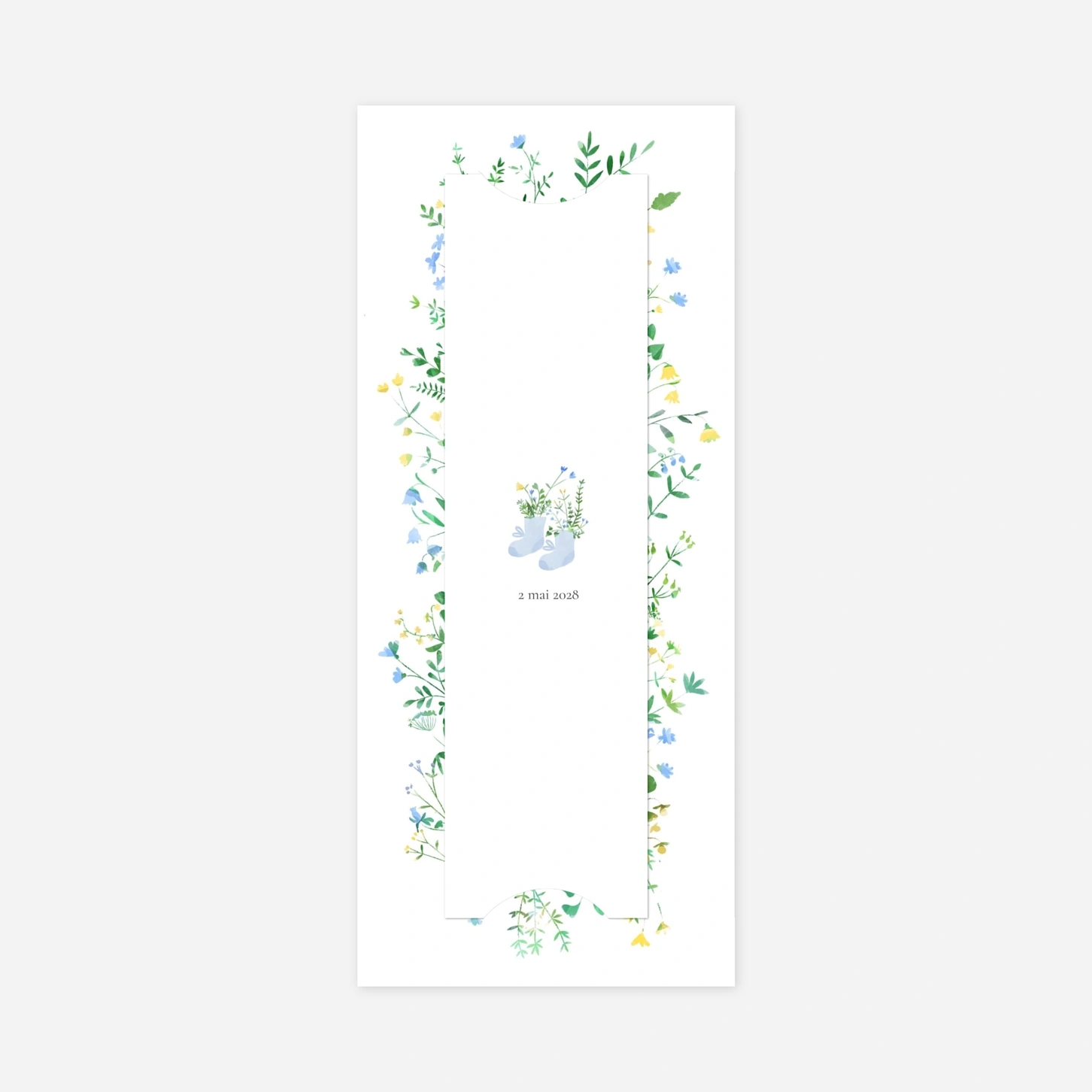 Faire-part naissance Cadre fleuri