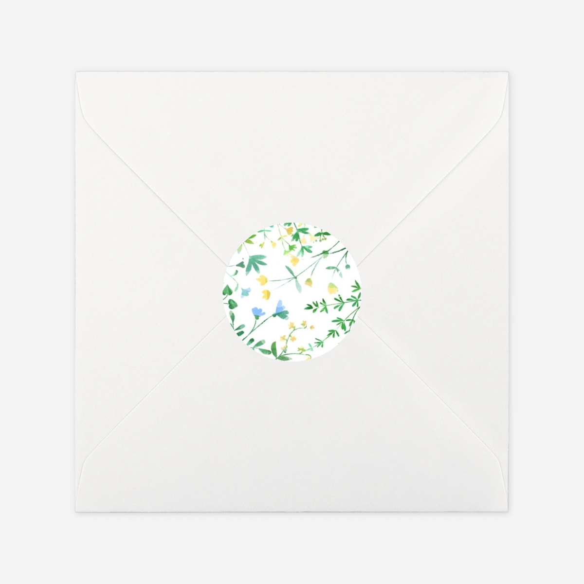 Stickers naissance Cadre fleuri