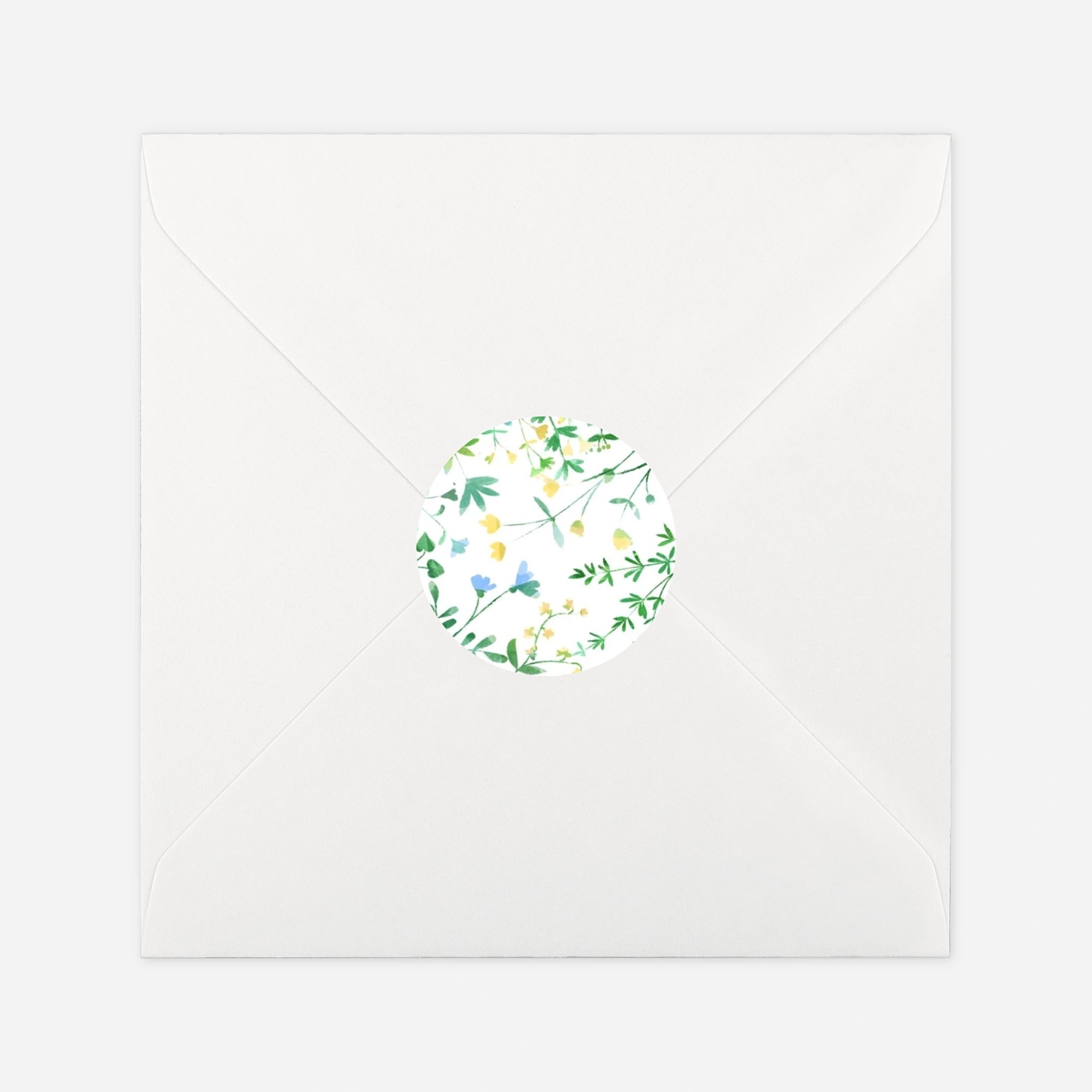 Stickers naissance Cadre fleuri