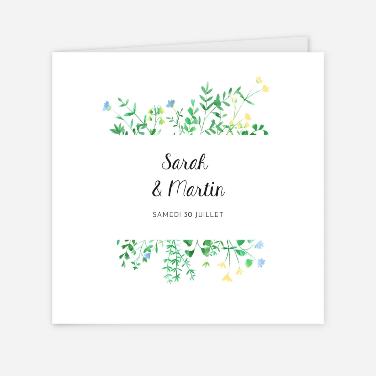 Faire-part mariage Cadre fleuri