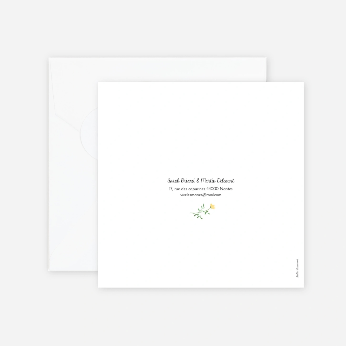 Faire-part mariage Cadre fleuri