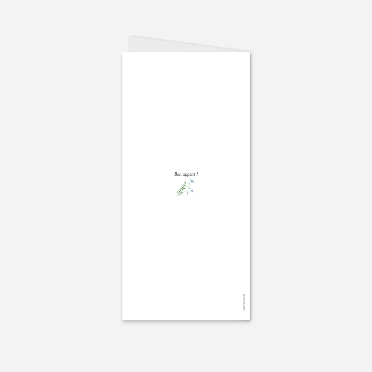 Menu mariage Cadre fleuri