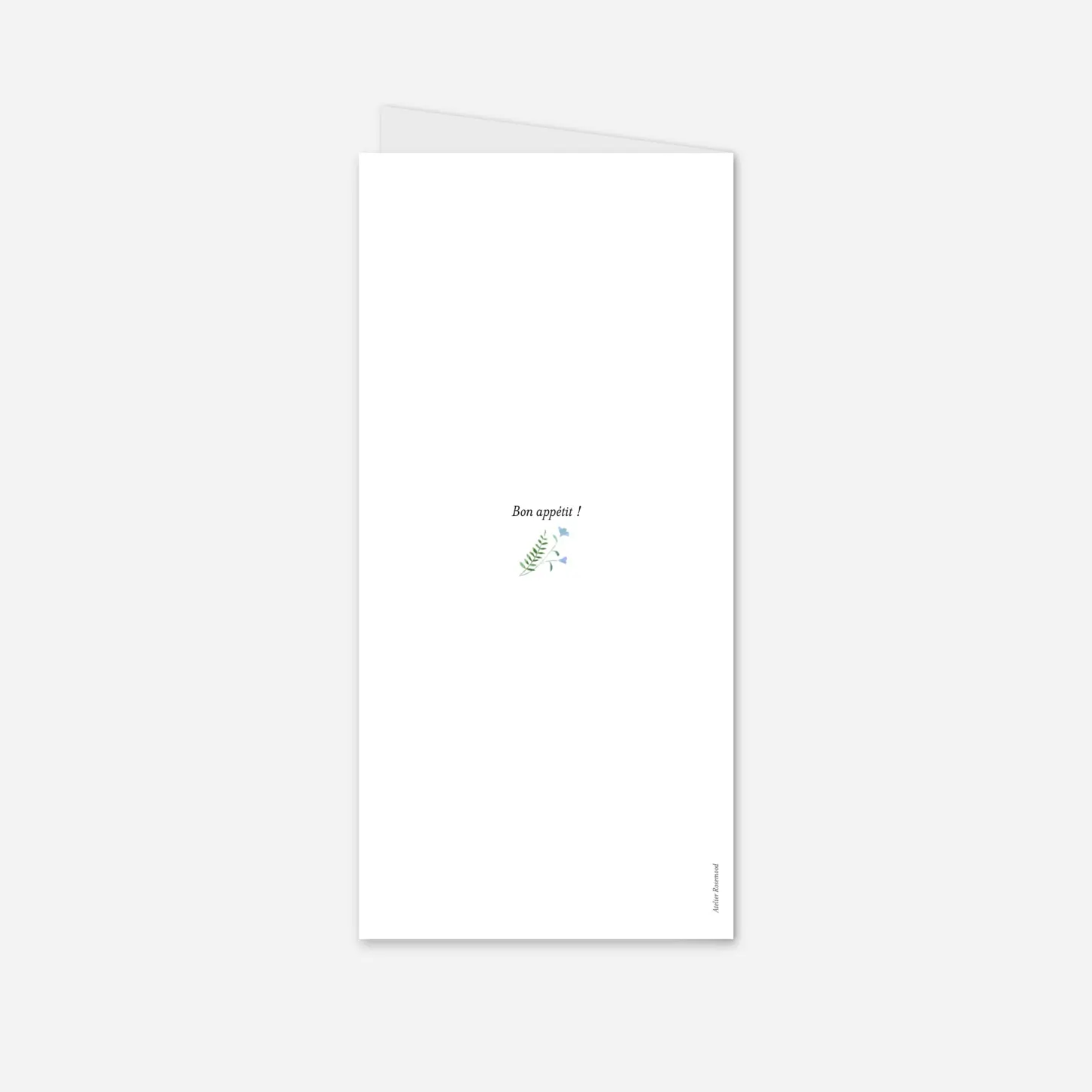 Menu mariage Cadre fleuri