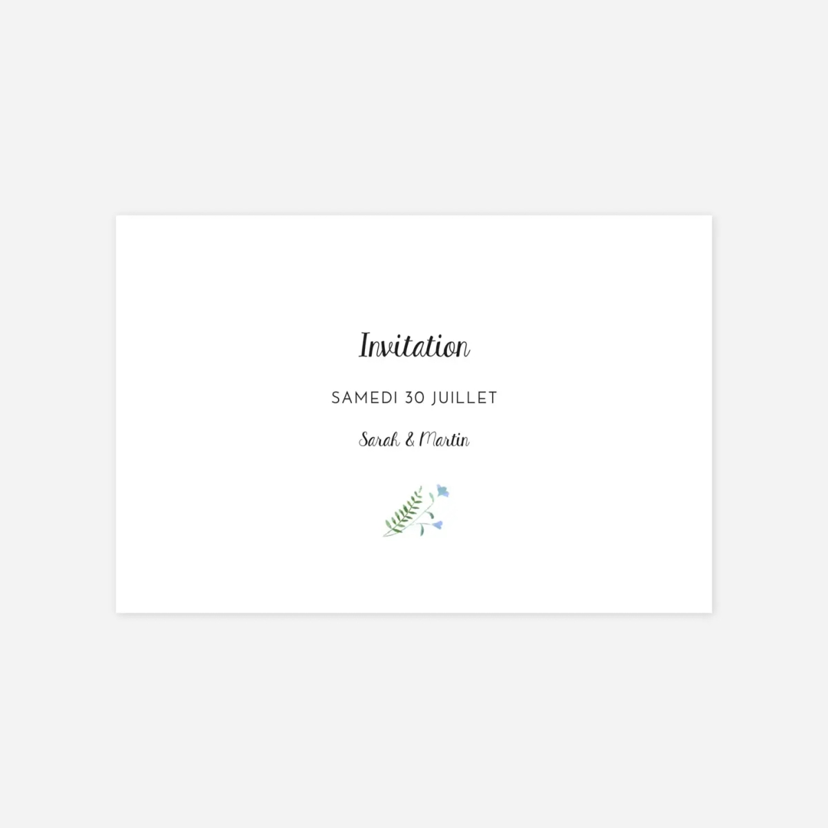 Carton d'invitation Cadre fleuri