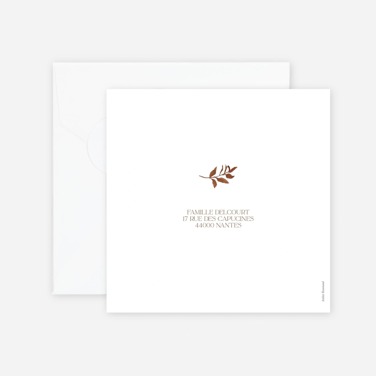 Faire-part baptême Fleurs séchées