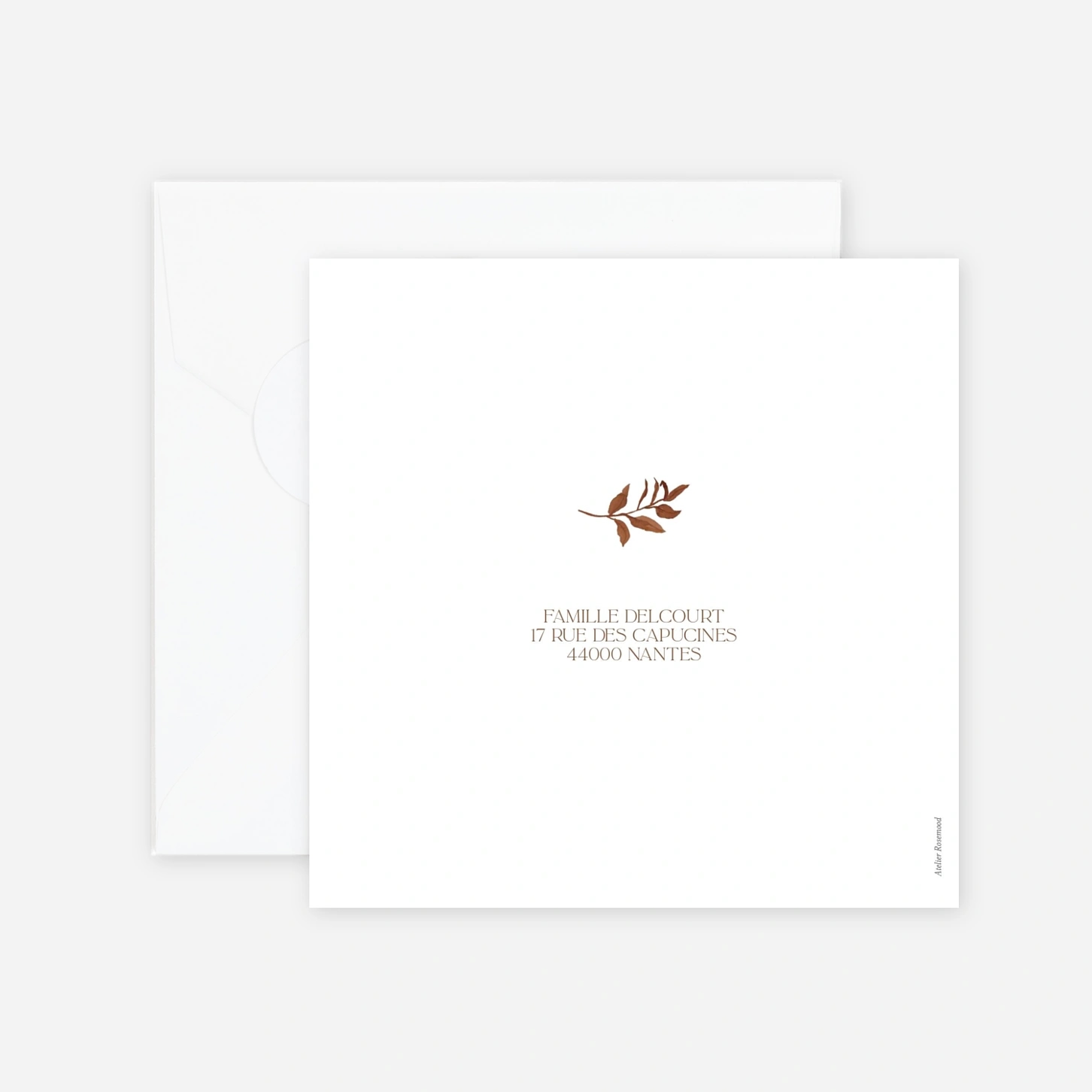 Faire-part baptême Fleurs séchées