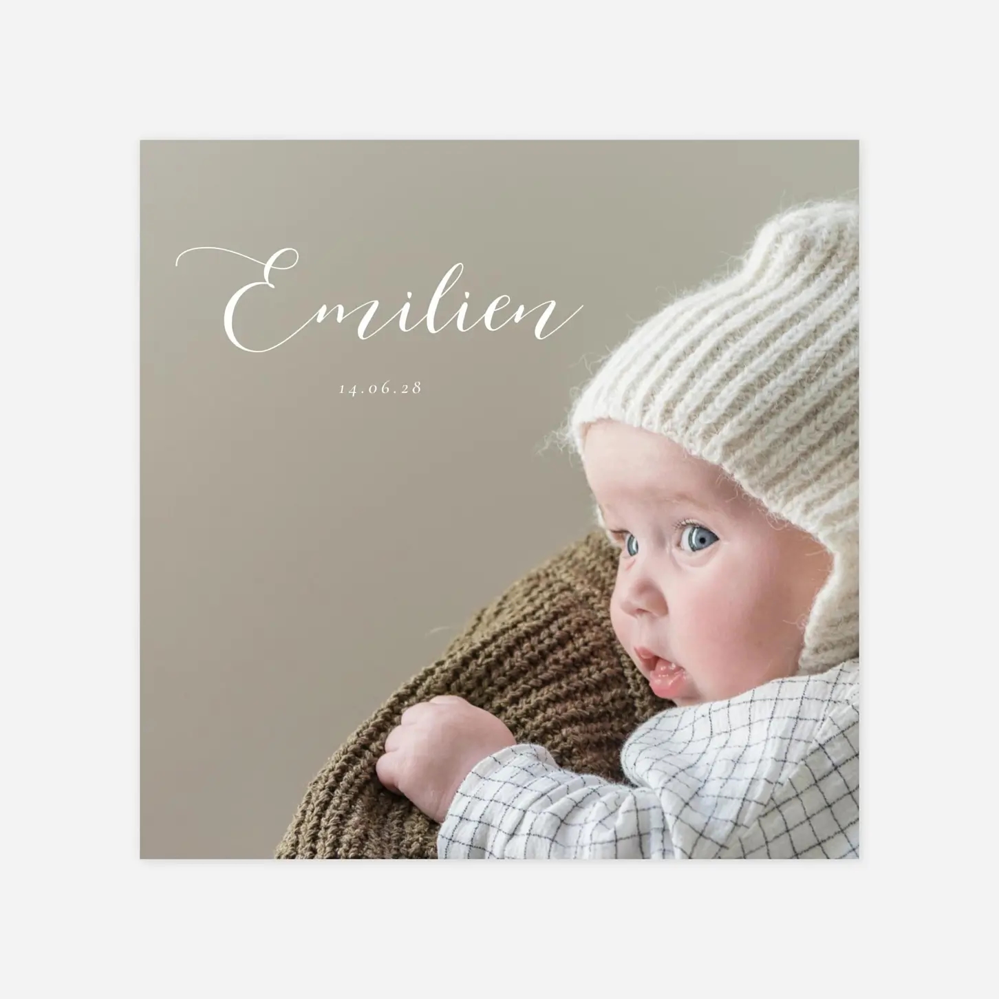 Faire-part naissance Calligraphie