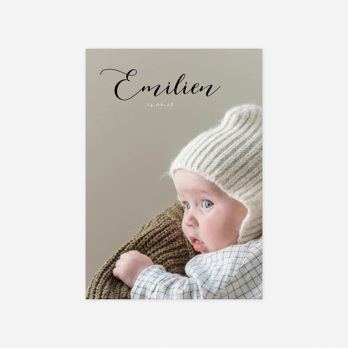 Faire-part naissance Calligraphie