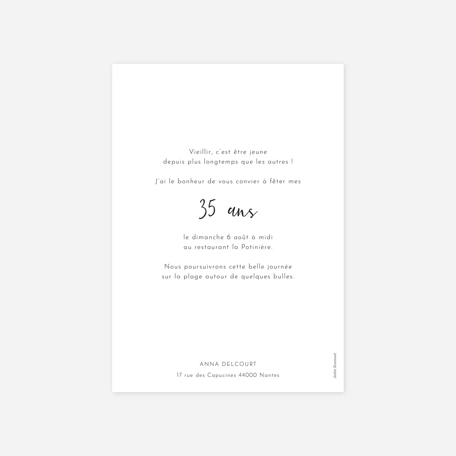 invitation anniversaire Candeur