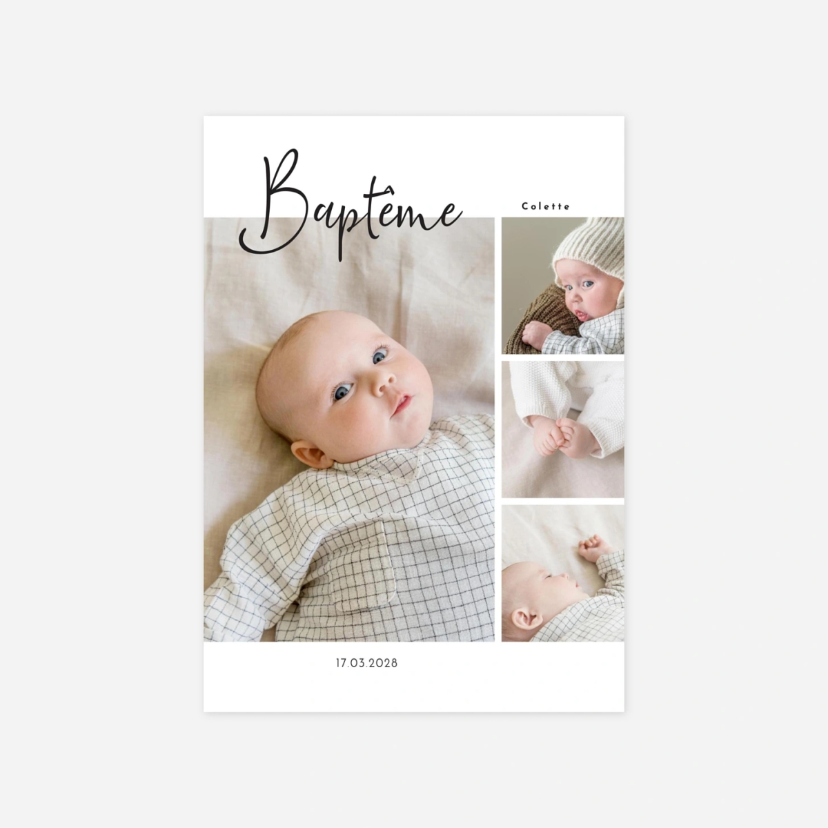 Faire-part baptême Candeur