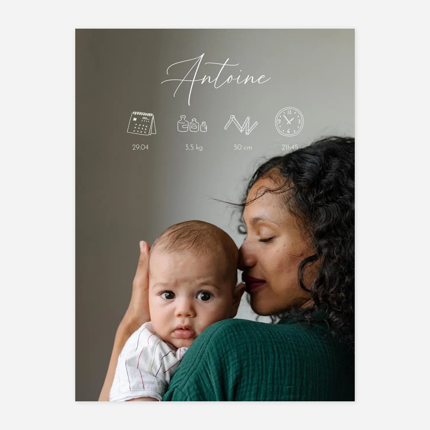 Affiche Calligraphie pictos