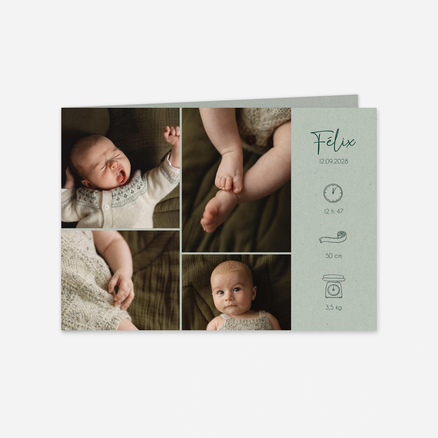 Faire-part naissance Cliché Câlin