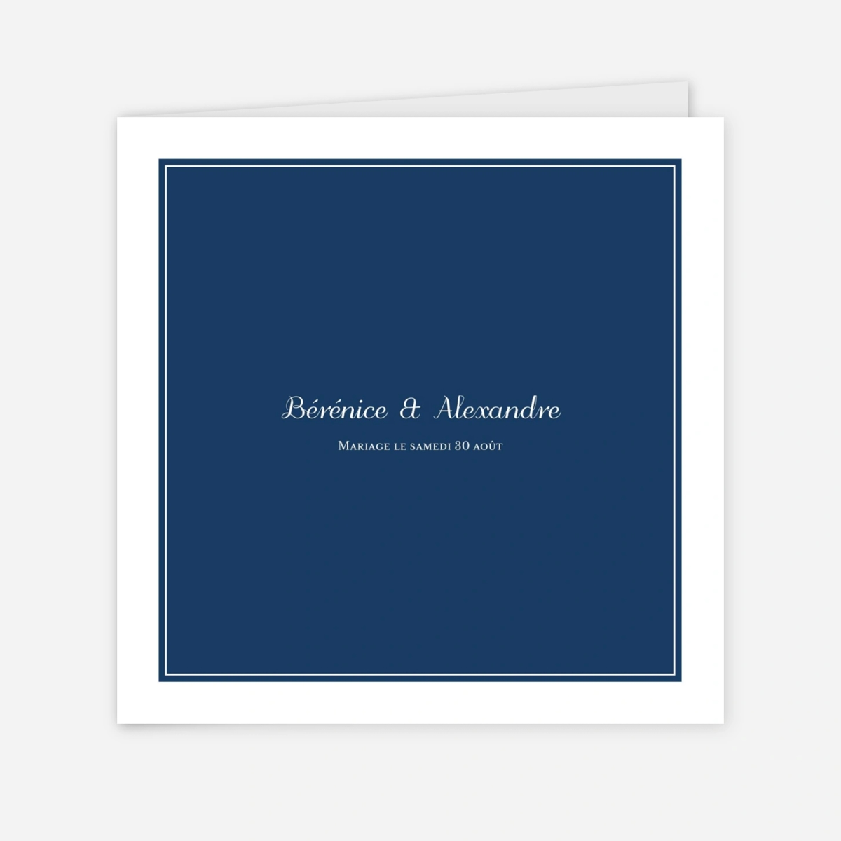 Faire-part mariage Carré chic