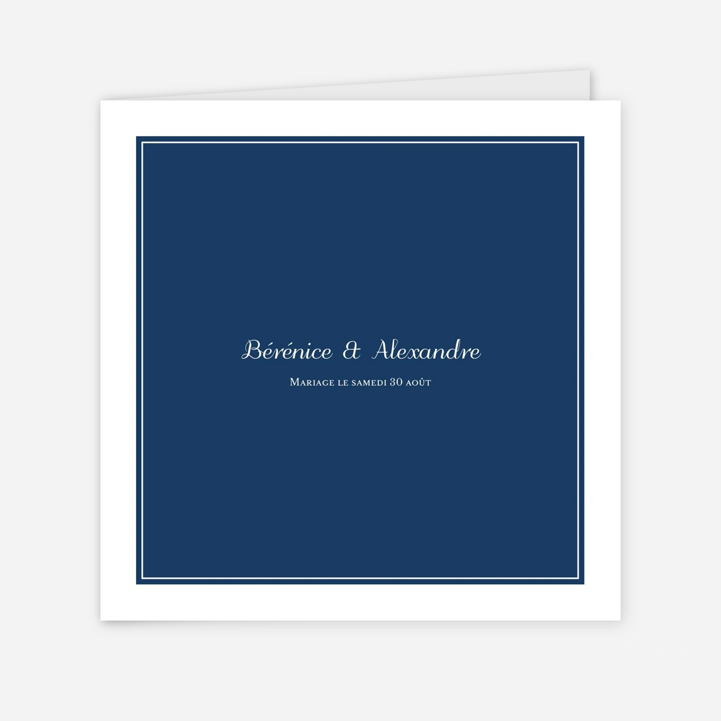 Faire-part mariage Carré chic