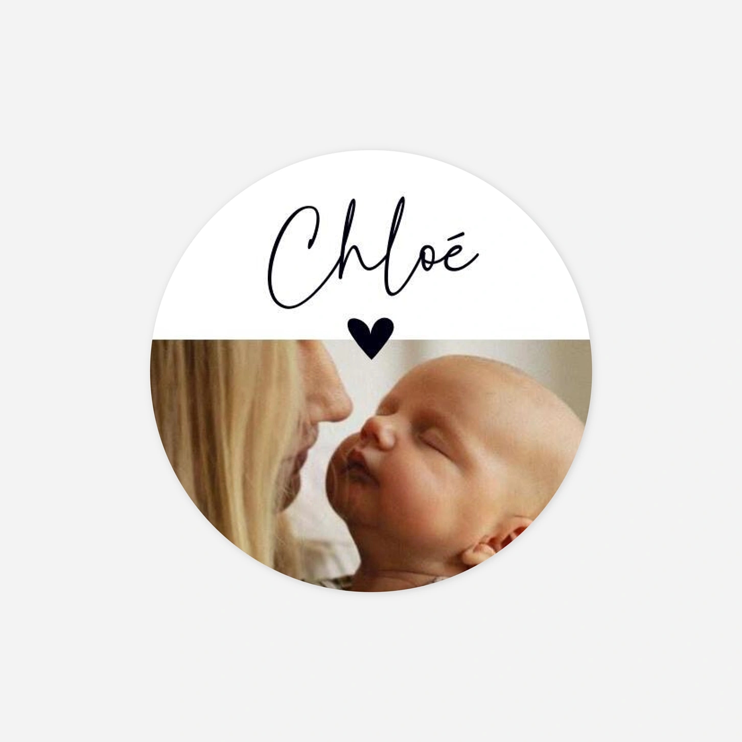 Stickers naissance Coucou, petit cœur