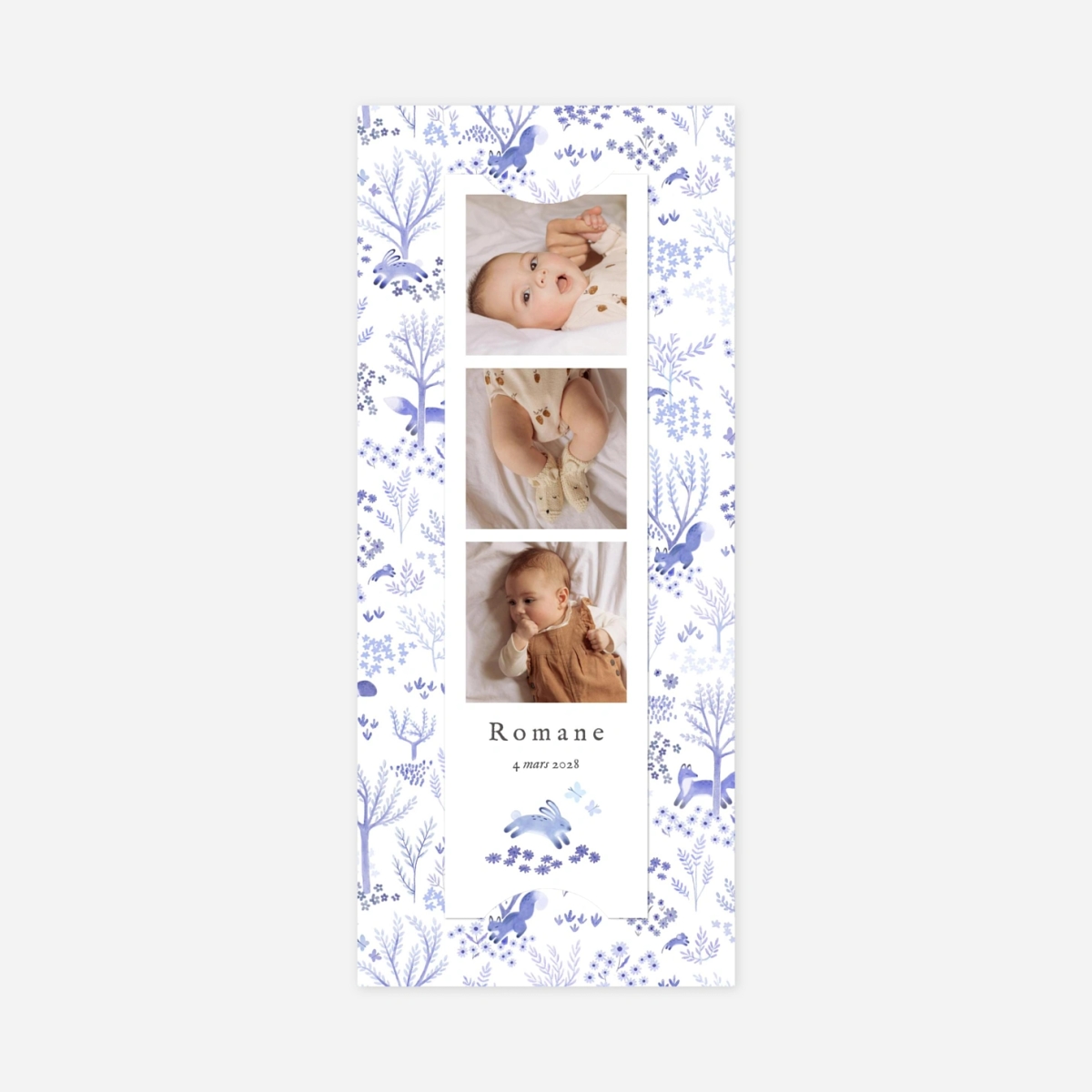 Faire-part naissance Comptine des animaux