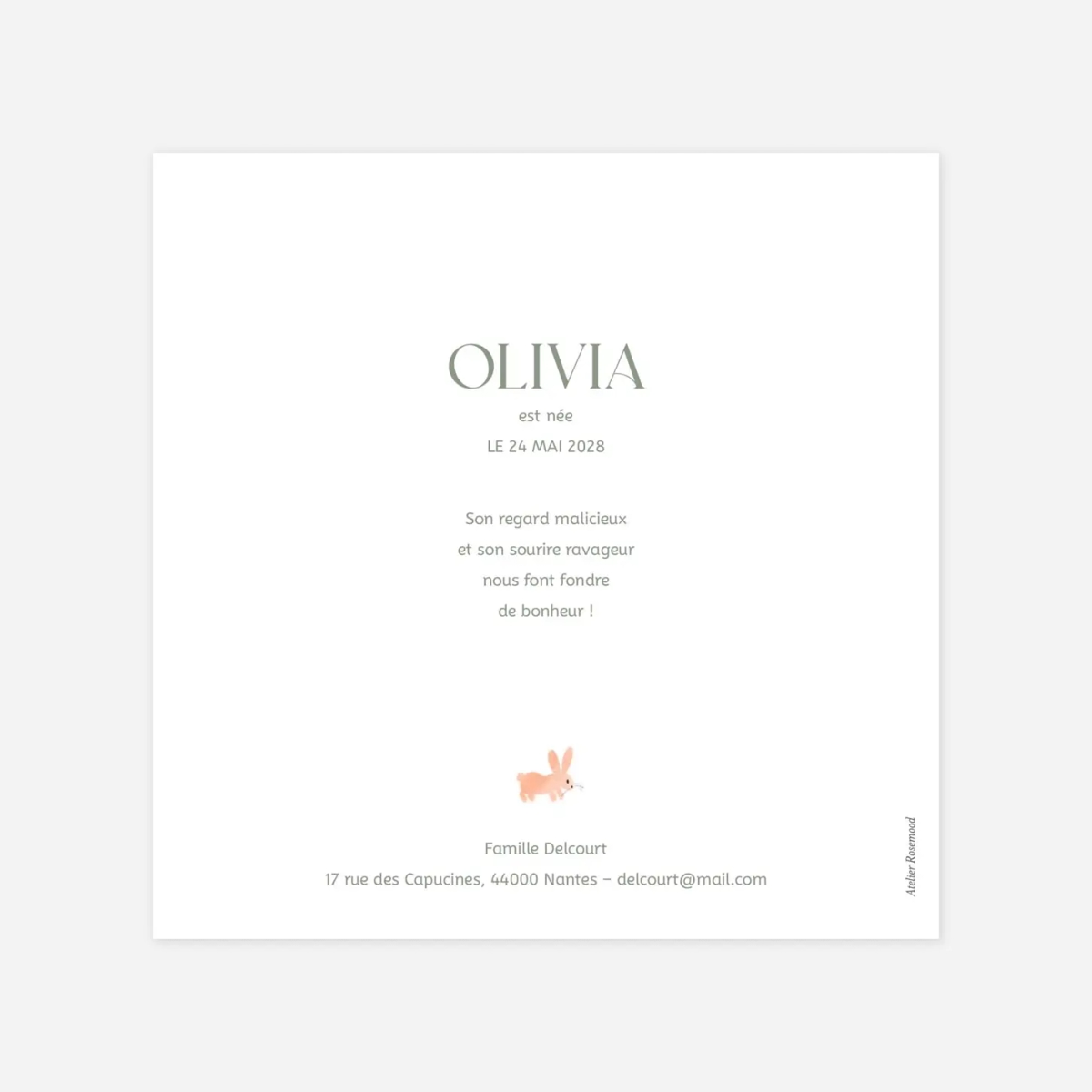 Faire-part naissance Couronne de la forêt