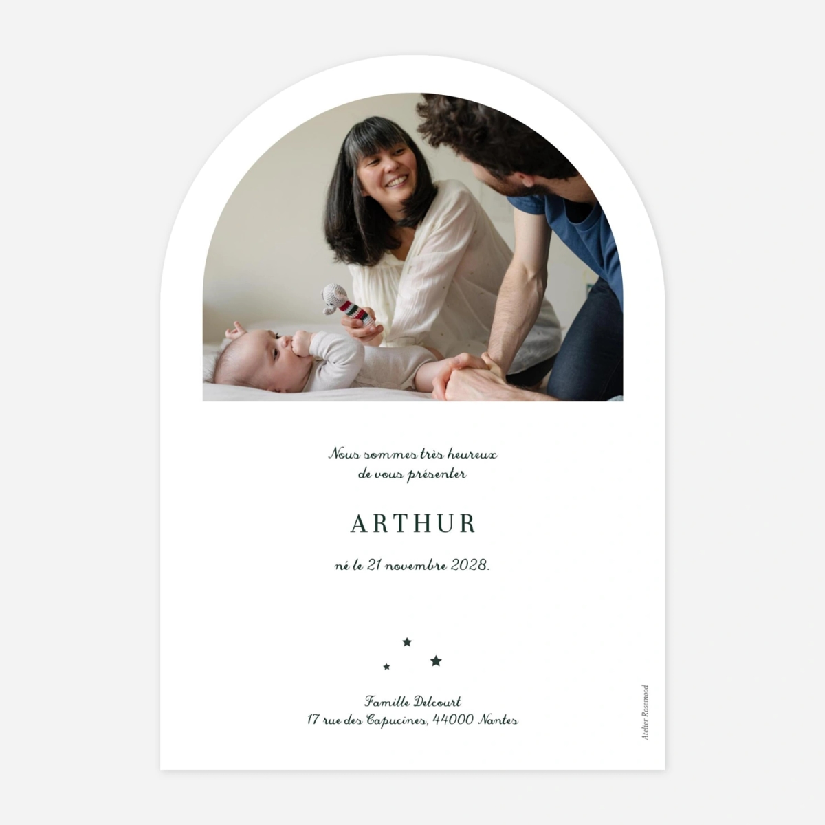 Faire-part naissance Conte de Noël