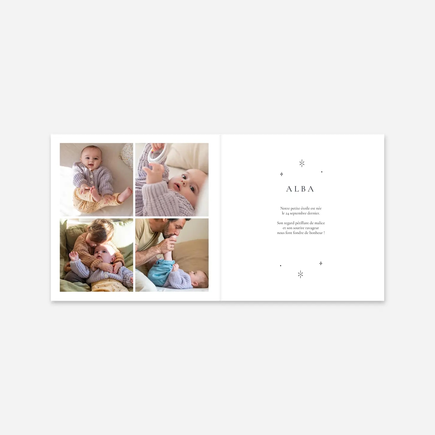 Faire-part naissance Céleste