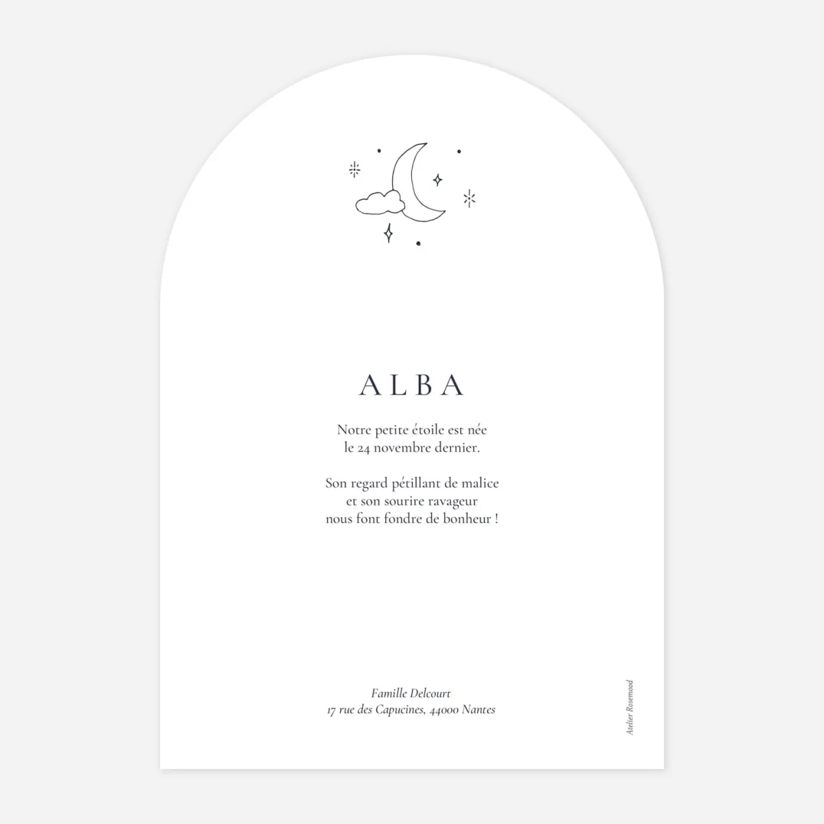 Faire-part naissance Céleste