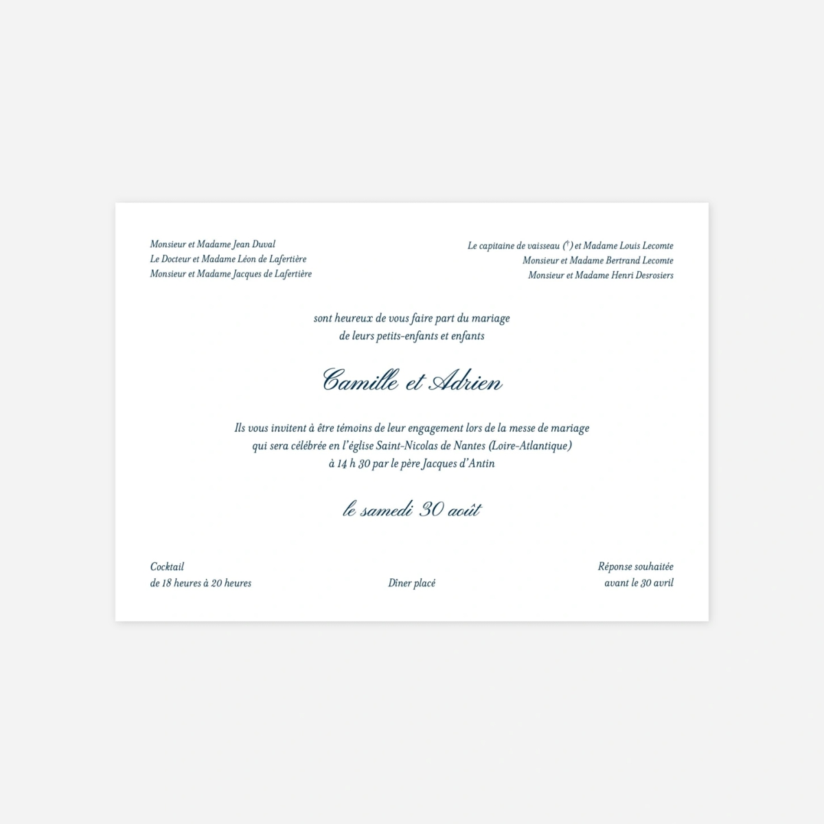 Faire-part mariage Cérémonie