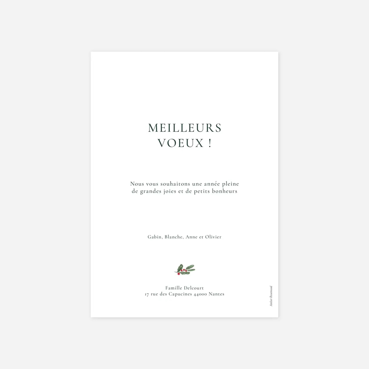 Carte de voeux Champêtre