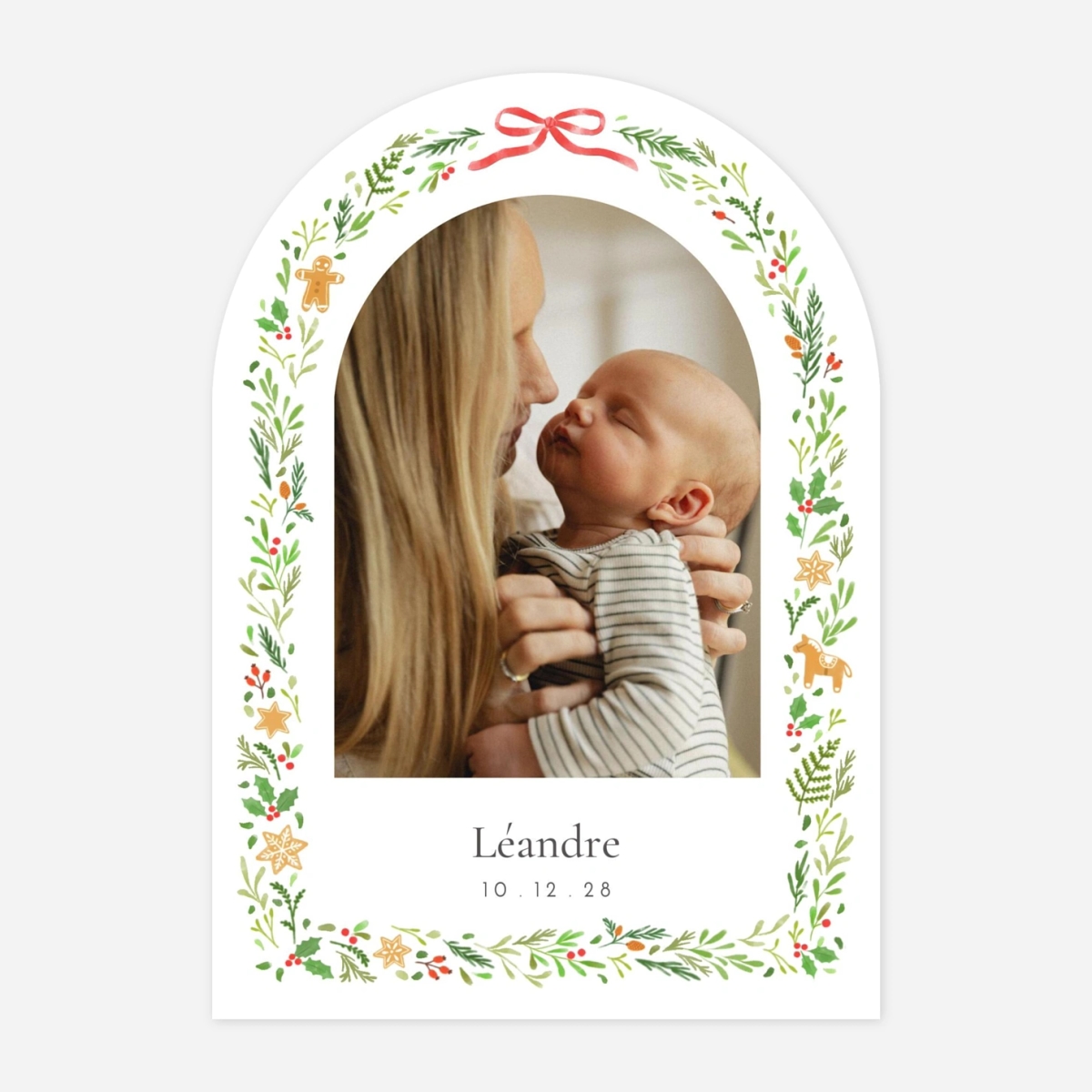 Faire-part naissance Christmas cottage