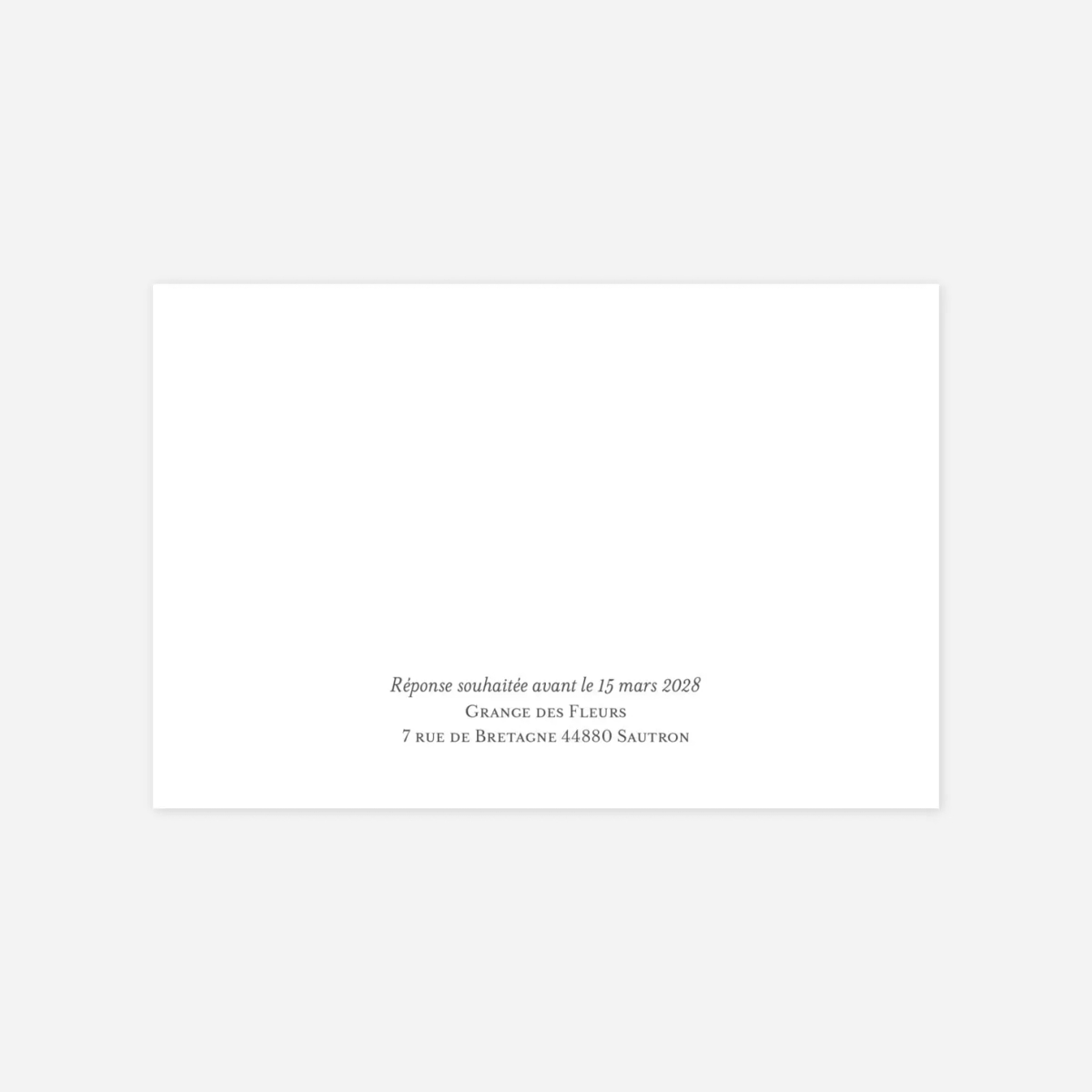 Carton réponse Chic