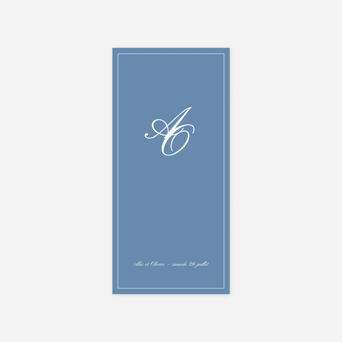 Menu mariage Chic liseré