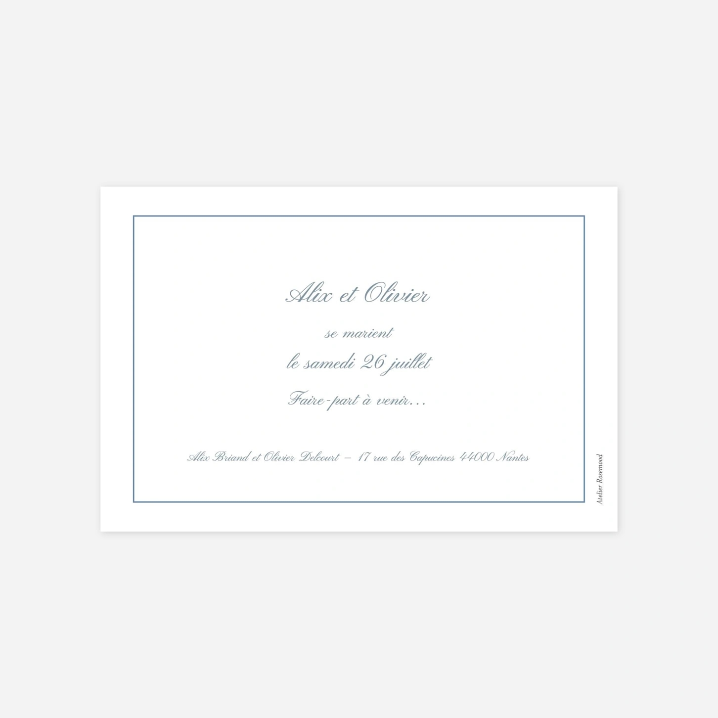 Save the date Chic liseré