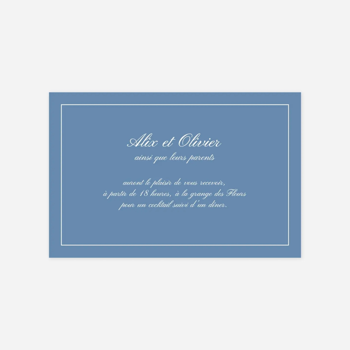 Carton d'invitation Chic liseré