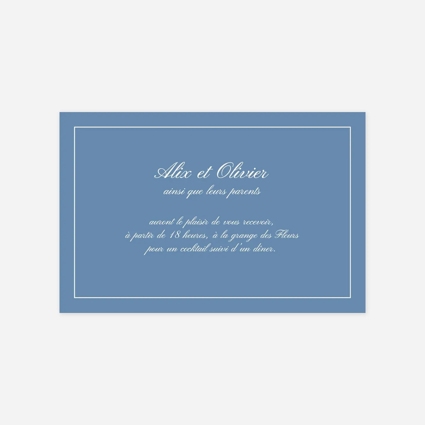 Carton d'invitation Chic liseré