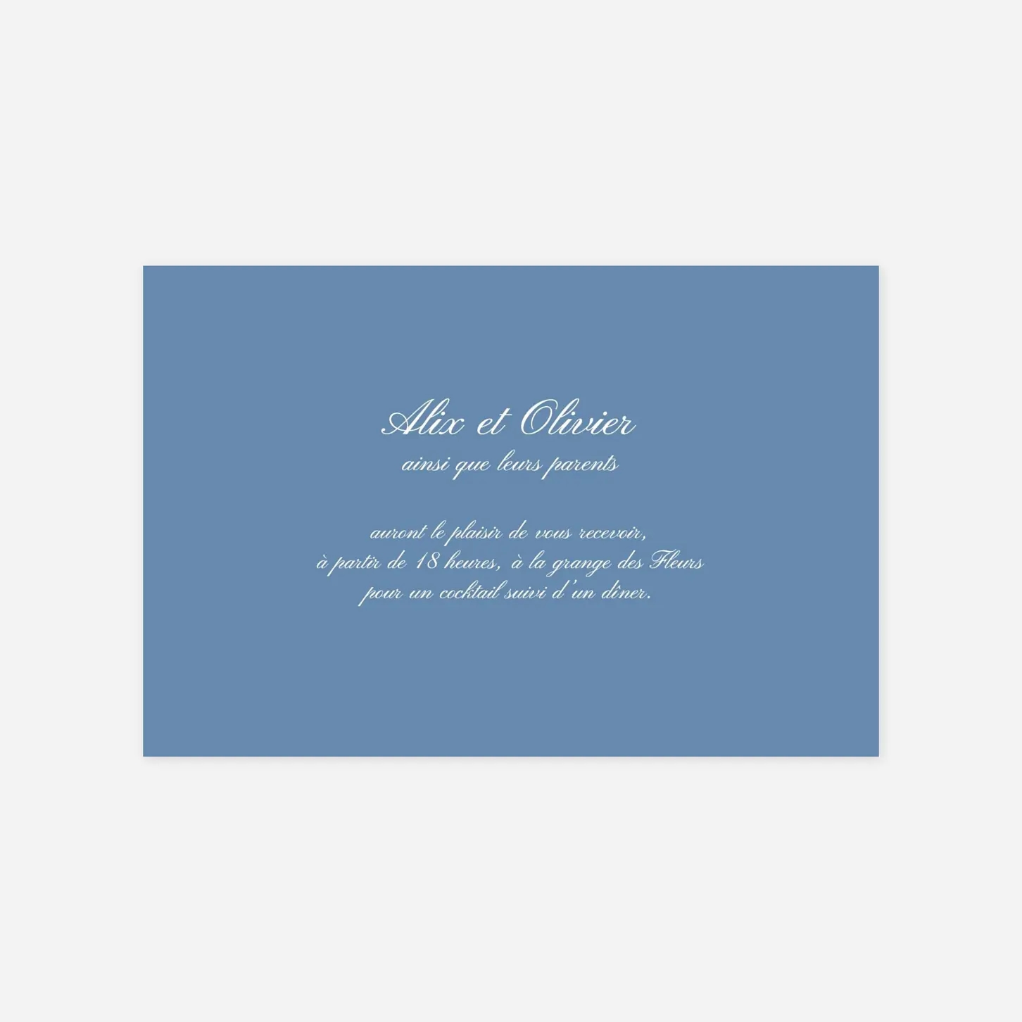 Carton d'invitation Chic liseré