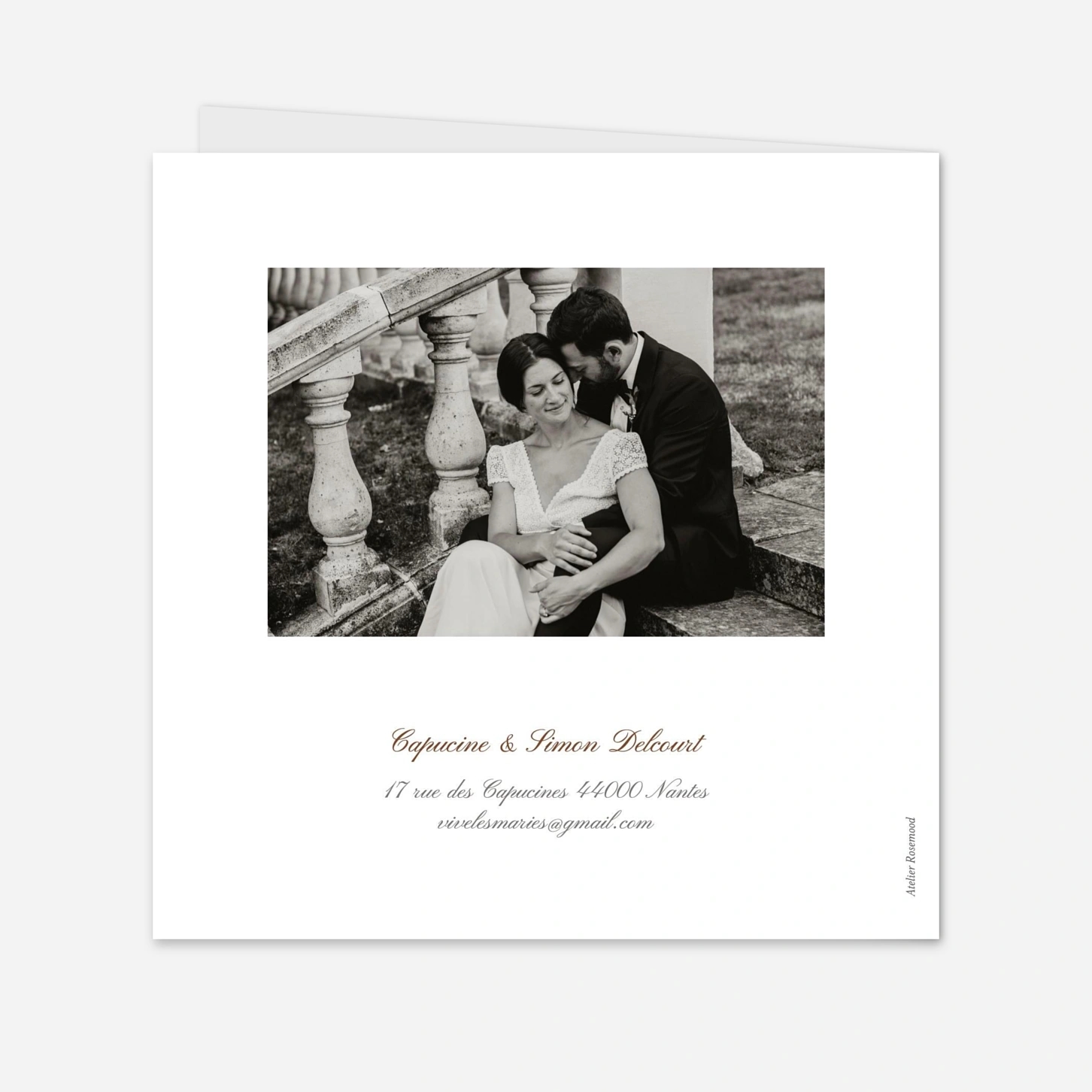 Carte de remerciements Classique 6 photos