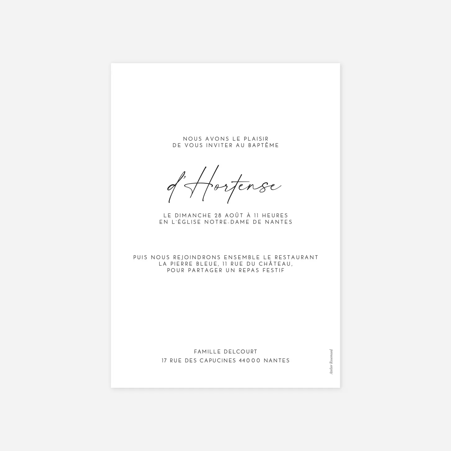 Faire-part baptême Colombe dorée médaillon