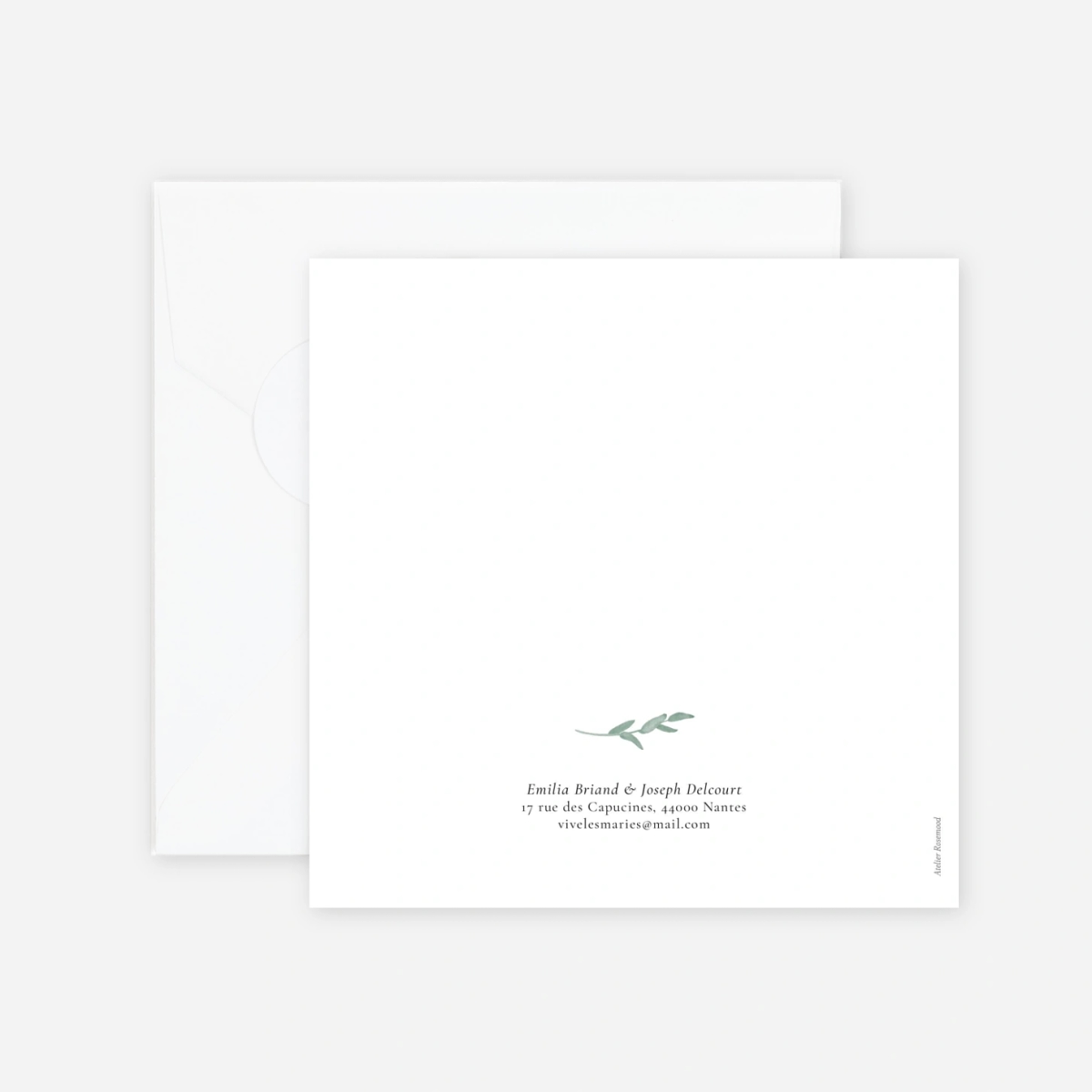 Faire-part mariage Couronne d'eucalyptus