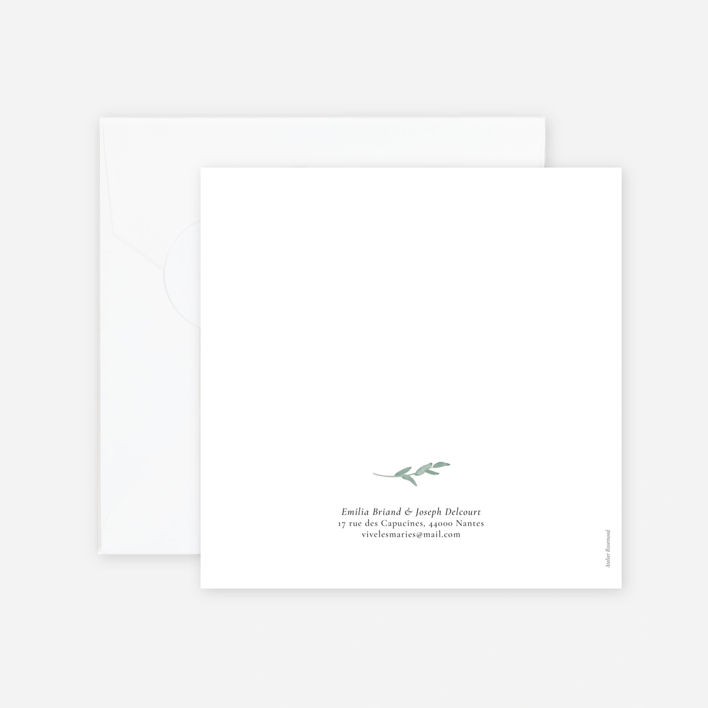 Faire-part mariage Couronne d'eucalyptus