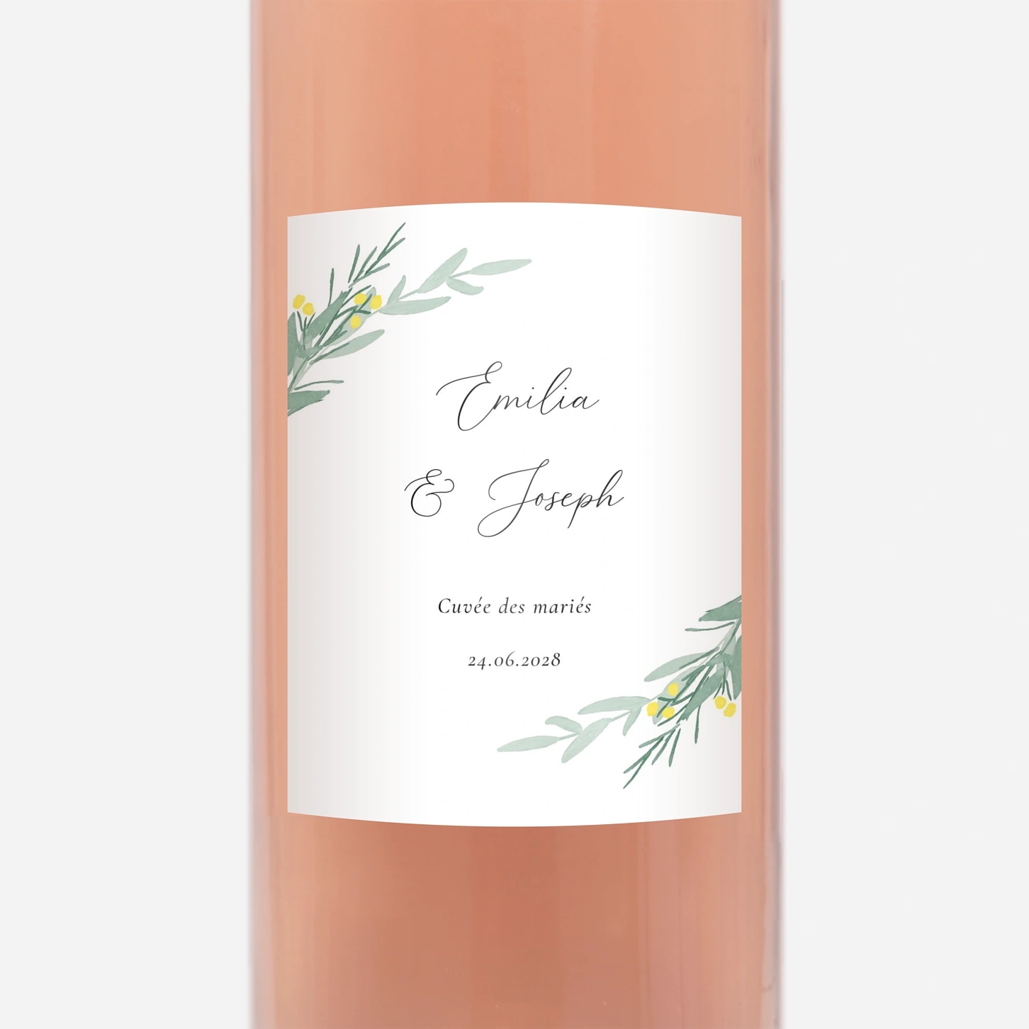 Étiquette bouteille Couronne d'eucalyptus