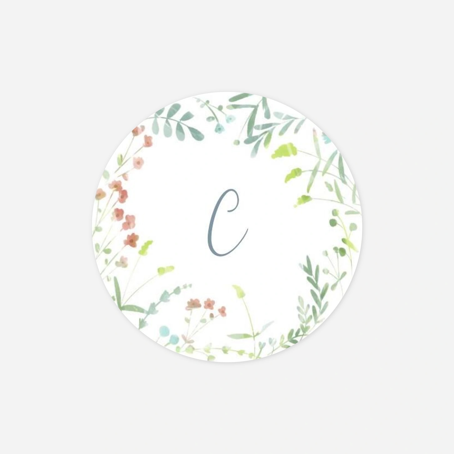 Stickers naissance Couronne florale