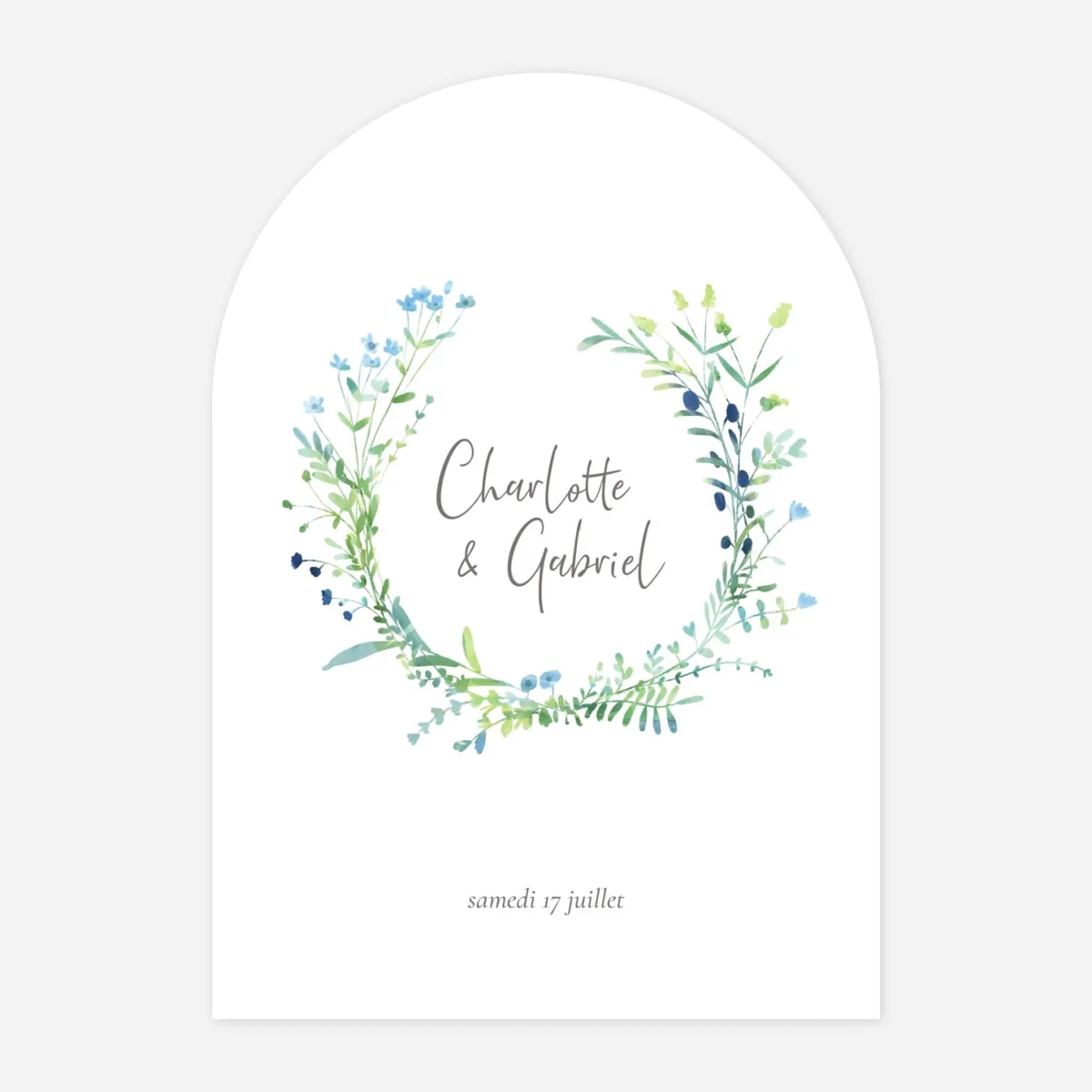 Faire-part mariage Couronne florale