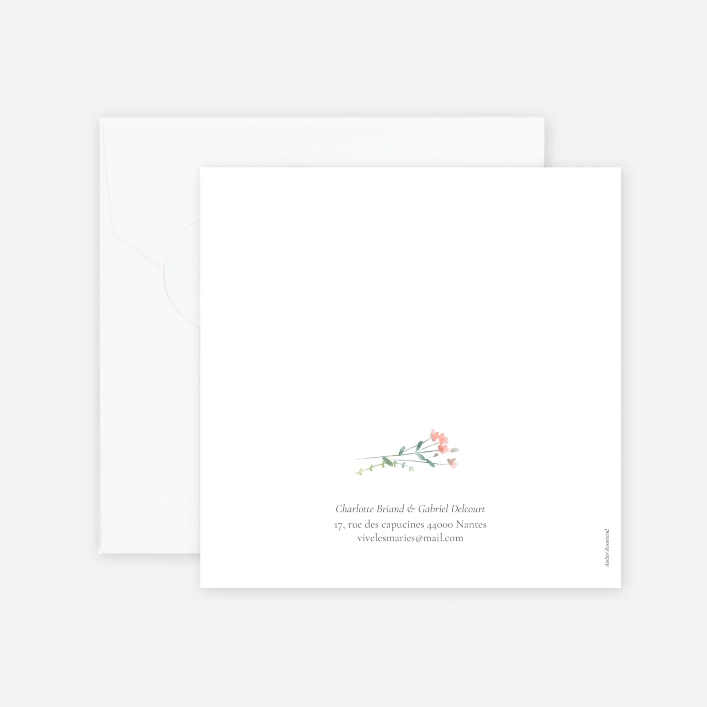 Faire-part mariage Couronne florale