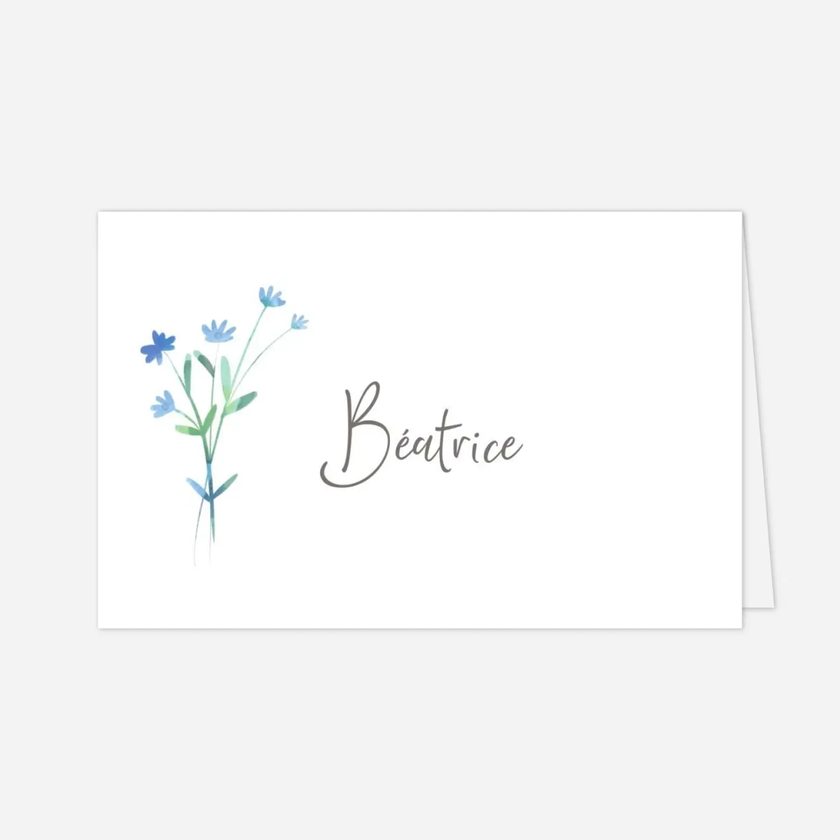 Marque-place mariage Couronne florale